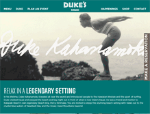 Tablet Screenshot of dukeskauai.com